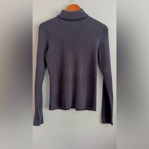 American Eagle True Navy Ribbed Turtleneck Sweater Size XL